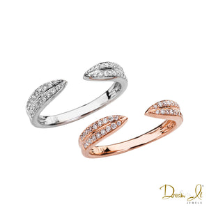 14 Karat Gold and Diamond (0.19ct) Stackable Ring Design | Dream It Jewels 