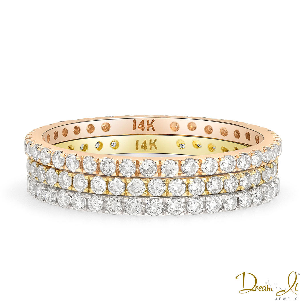14 Karat Gold and Diamond (0.47ct) Stackable Ring | Dream It Jewels