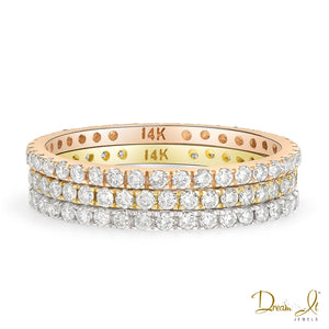 14 Karat Gold and Diamond (0.47ct) Stackable Ring | Dream It Jewels