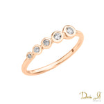 14 Karat Rose Gold and 5 Diamond (0.12ct) Ring | Dream It Jewels 