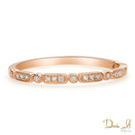 14 Karat Rose Gold and Diamond (0.09ct) Stackable Ring | Dream It Jewels 