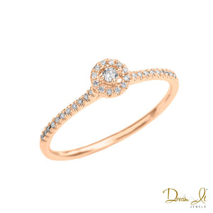 14 Karat Rose Gold and Diamond (0.10ct) Promise Ring | Dream It Jewels