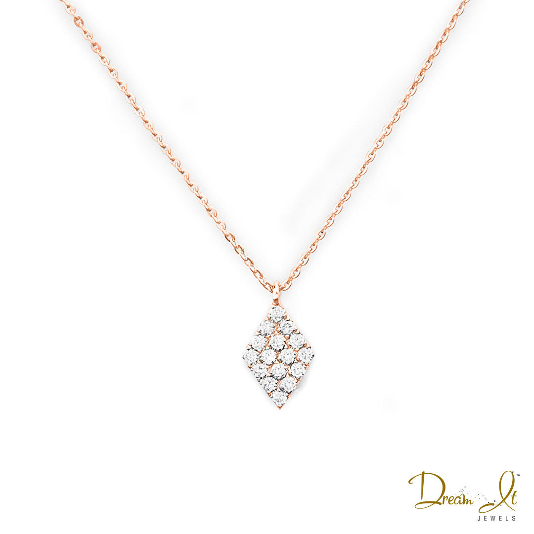 14 Karat Rose Gold and Diamond (0.11ct) Pendant | Dream It Jewels