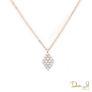 14 Karat Rose Gold and Diamond (0.11ct) Pendant | Dream It Jewels