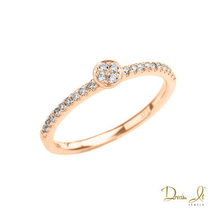 14 Karat Rose Gold and Diamond (0.16ct) Promise Ring | Dream It Jewels 