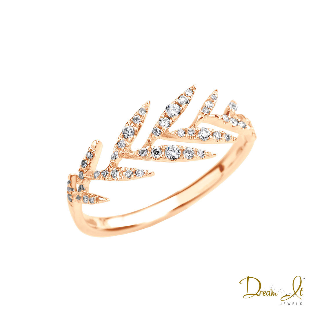 14 Karat Rose Gold and Diamond (0.17ct) Ring | Dream It Jewels