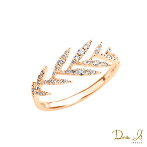 14 Karat Rose Gold and Diamond (0.17ct) Ring | Dream It Jewels