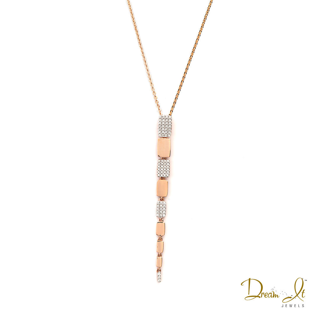 14 Karat Rose Gold and Diamond (0.21ct) Pendant | Dream It Jewels