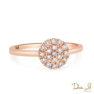 14 Karat Rose Gold and Diamond (0.23ct) Cluster Ring | Dream It Jewels