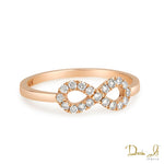 14 Karat Rose Gold and Diamond (0.23ct) Infinity Ring | Dream It Jewels