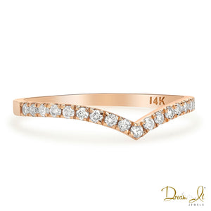 14 Karat Rose Gold and Diamond (0.23ct) Stackable Pave Set Ring | Dream It Jewels