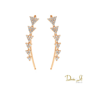 14 Karat Rose Gold and Diamond (0.24ct) Earrings | Dream It Jewels