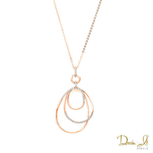 14 Karat Rose Gold and Diamond (0.29ct) Hoop Pendant | Dream It Jewels 