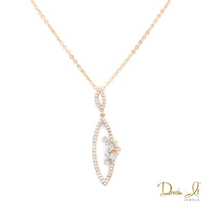 14 Karat Rose Gold and Diamond (0.31ct) Pendant | Dream It Jewels 