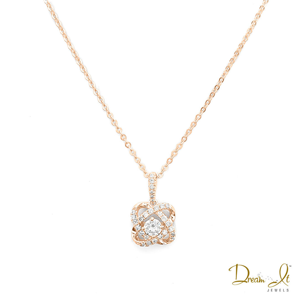 14 Karat Rose Gold and Diamond (0.36ct) Pendant | Dream It Jewels 