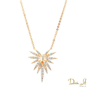 14 Karat Rose Gold and Diamond (0.41ct) Necklace | Dream It Jewels 