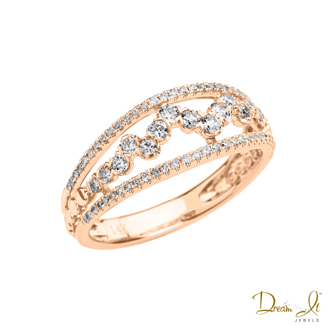 14 Karat Rose Gold and Diamond (0.45ct) Cocktail Ring | Dream It Jewels 