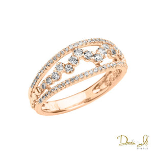 14 Karat Rose Gold and Diamond (0.45ct) Cocktail Ring | Dream It Jewels 