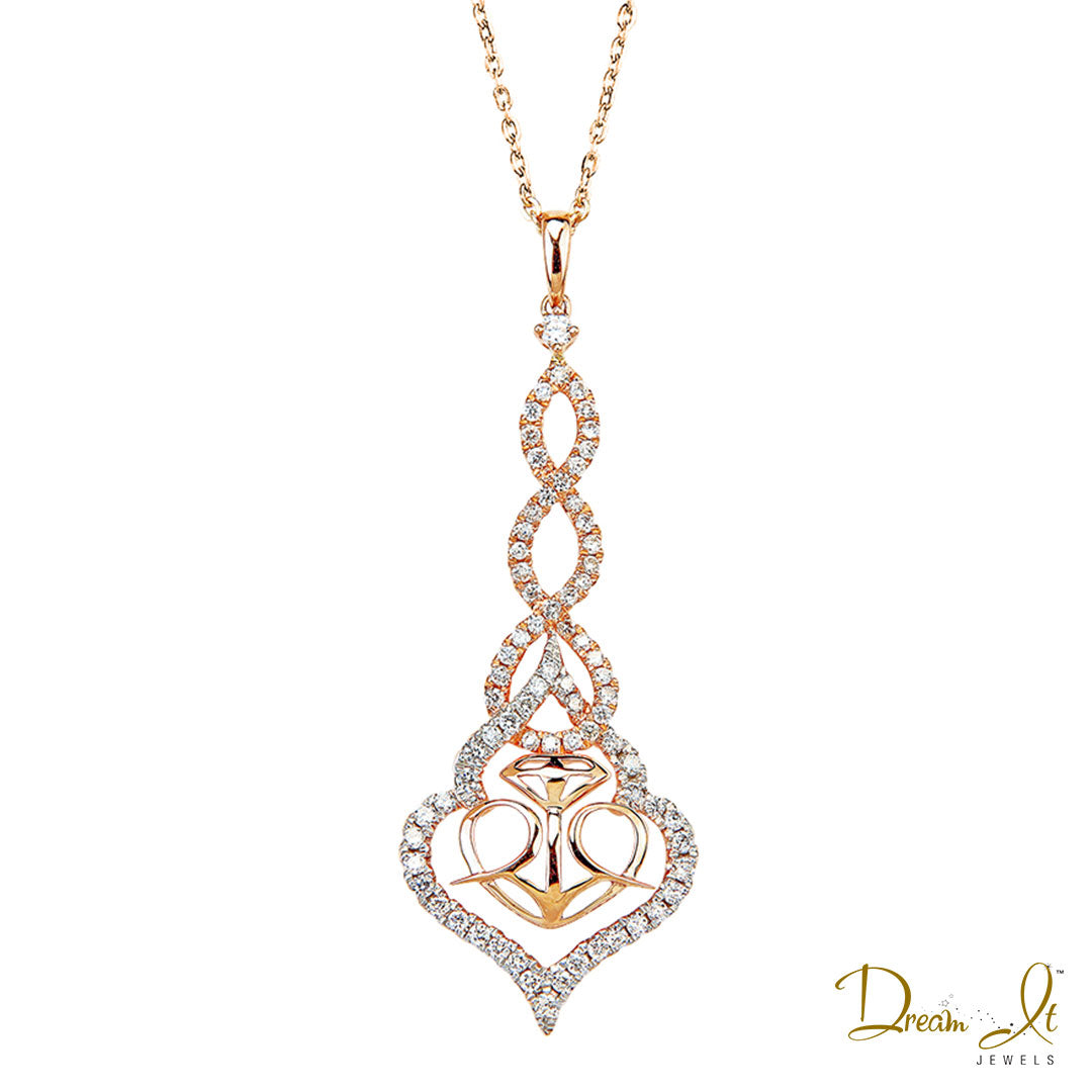 14 Karat Rose Gold and Diamond (0.45ct) Pendant | Dream It Jewels 