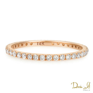 14 Karat Rose Gold and Diamond (0.47ct) Stackable Ring | Dream It Jewels