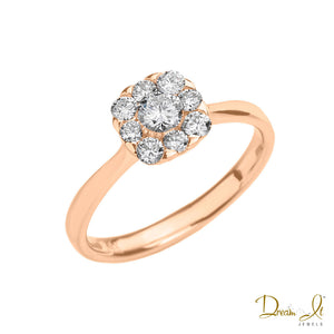 14 Karat Rose Gold and Diamond (0.53ct) Promise Ring | Dream It Jewels 