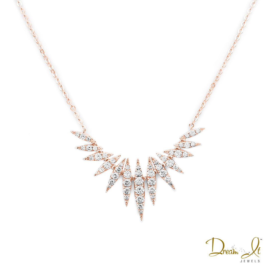 14 Karat Rose Gold and Diamond (0.66ct) Necklace | Dream It Jewels 
