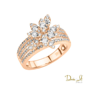 14 Karat Rose Gold and Diamond (1.09ct) Cocktail Ring | Dream It Jewels
