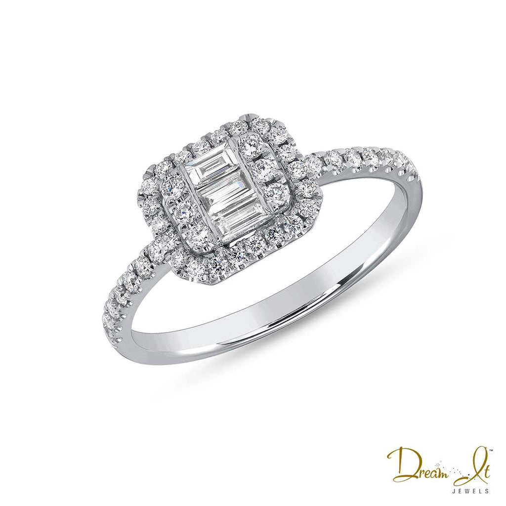 14 Karat Gold and Baguette Diamond (0.39ct) Ring | Dream It Jewels 