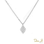 14 Karat White Gold and Diamond (0.11ct) Pendant | Dream It Jewels
