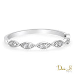 14 Karat White Gold and Diamond (0.15ct) Stackable Ring | Dream It Jewels 