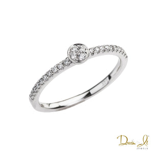 14 Karat Gold and Diamond 0.16ct Promise Ring
