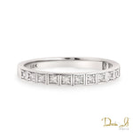 14 Karat White Gold and Diamond (0.17ct) Stackable Ring | Dream It Jewels 