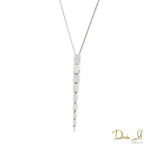 14 Karat White Gold and Diamond (0.21ct) Pendant | Dream It Jewels
