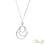 14 Karat White Gold and Diamond (0.29ct) Hoop Pendant | Dream It Jewels 