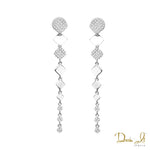 14 Karat White Gold and Diamond (0.30ct) Dangling Diamond Earrings | Dream It Jewels