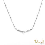 14 Karat White Gold and Diamond (0.30ct) Necklace | Dream It Jewels 