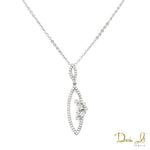 14 Karat White Gold and Diamond (0.31ct) Pendant | Dream It Jewels 