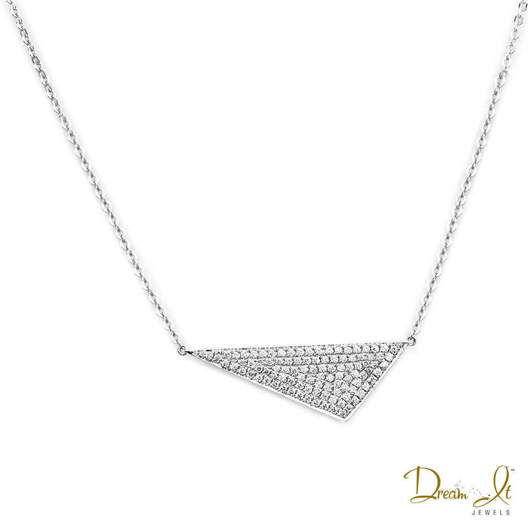 14 Karat White Gold and Diamond (0.33ct) Necklace | Dream It Jewels 