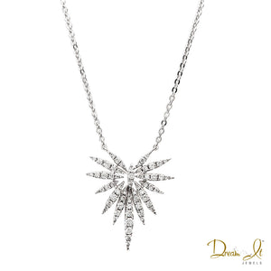 14 Karat White Gold and Diamond (0.41ct) Necklace | Dream It Jewels 