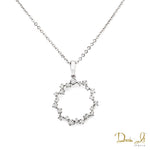 14 Karat White Gold and Diamond(0.45ct) Snow Flake Pendant | Dream It Jewels 