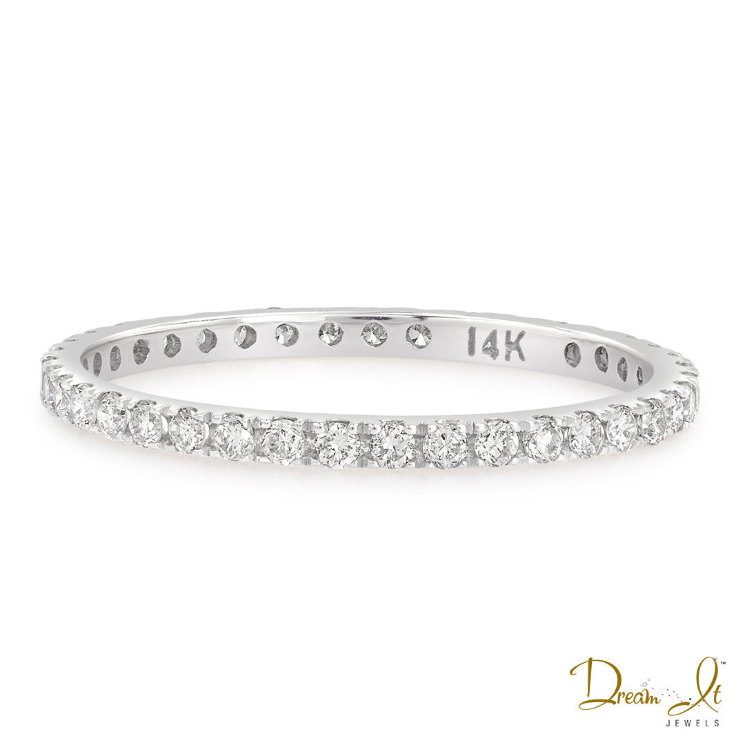 14 Karat White Gold and Diamond (0.47ct) Stackable Ring | Dream It Jewels