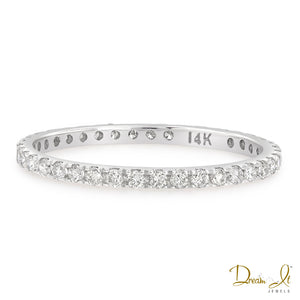 14 Karat White Gold and Diamond (0.47ct) Stackable Ring | Dream It Jewels