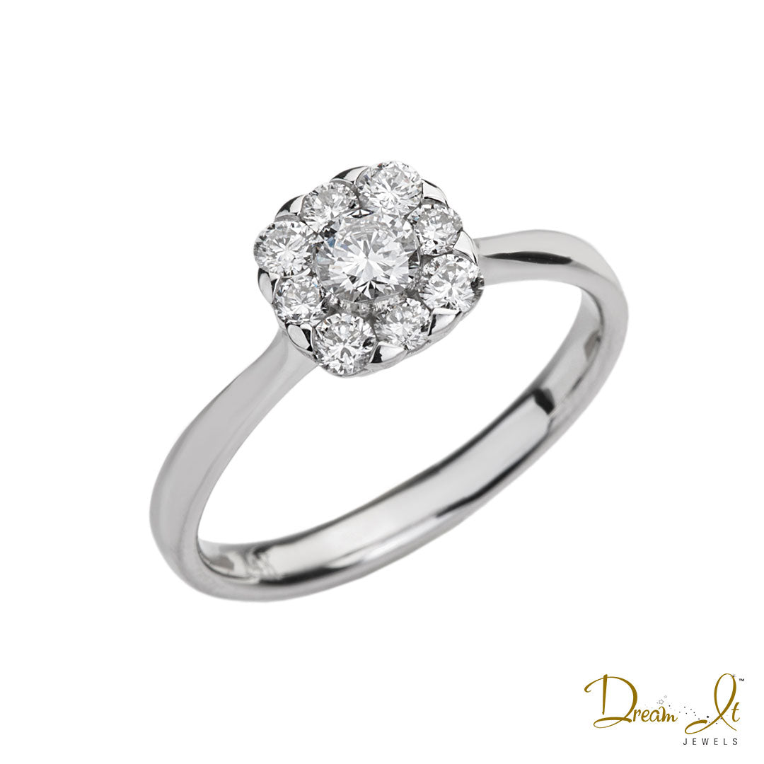 14 Karat White Gold and Diamond (0.53ct) Promise Ring | Dream It Jewels 