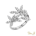 14 Karat Gold and Diamond (0.71ct) Floral Ring