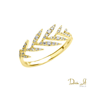 14 Karat Yellow Gold and Diamond (0.17ct) Ring | Dream It Jewels