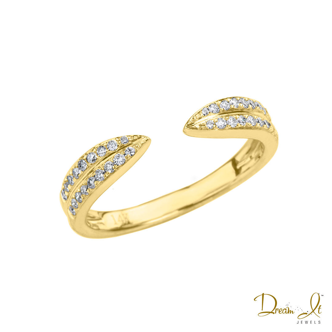 14 Karat Yellow Gold and Diamond (0.19ct) Stackable Ring Design | Dream It Jewels 14 Karat White Gold and Diamond (0.19ct) Stackable Ring Design | Dream It Jewels 