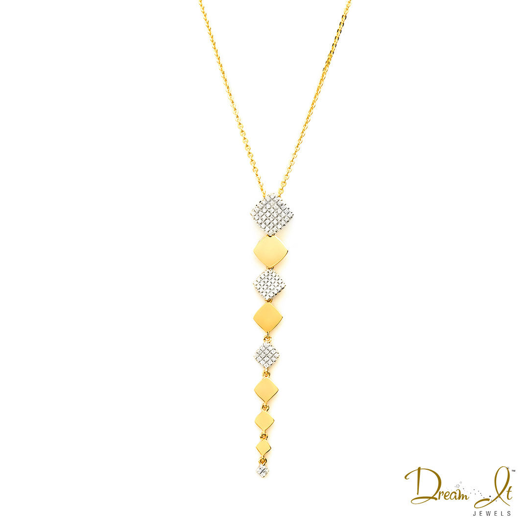 14 Karat Yellow Gold and Diamond (0.24ct) Pendant | Dream It Jewels