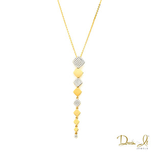 14 Karat Yellow Gold and Diamond (0.24ct) Pendant | Dream It Jewels