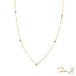 14 Karat Yellow Gold and Diamond (0.27ct) Bezel Necklace | Dream It Jewels 