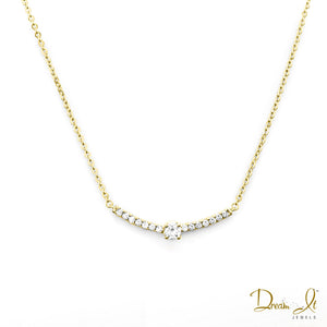 14 Karat Yellow Gold and Diamond (0.30ct) Necklace | Dream It Jewels 